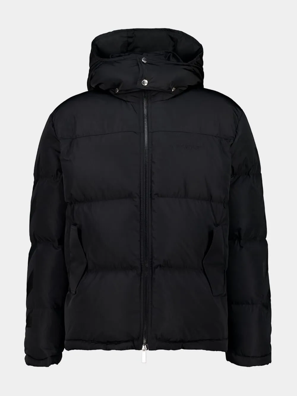 Black Padded Diag Arrow Down Jacket sold by Fashion Clinic