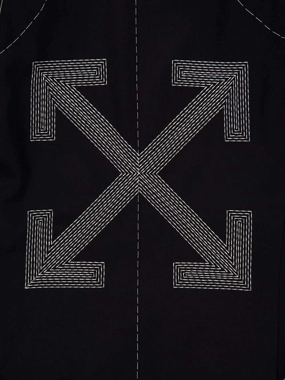 Black Stitch Arrow Wool Blazer sold by Fashion Clinic product image thumbnail 5