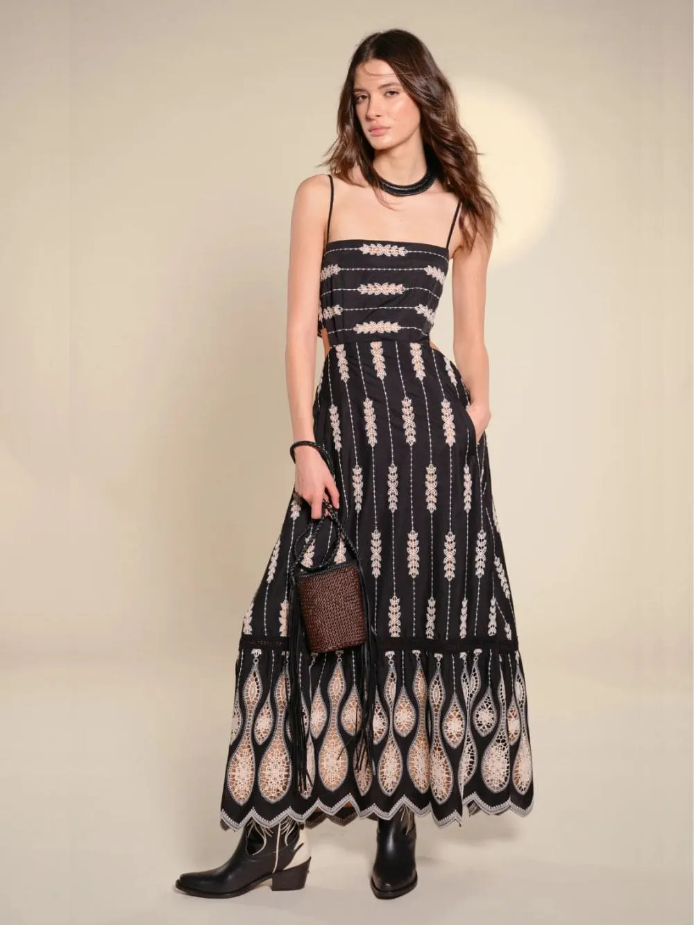 Black Nostalgica Midi Dress sold by Fashion Clinic product image thumbnail 2
