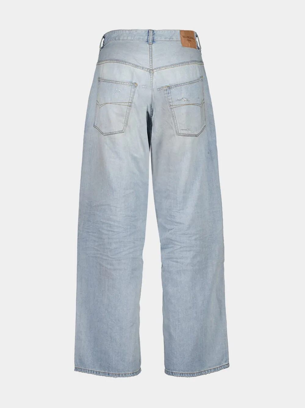 Light Blue Baggy Denim Distressed Jeans sold by Fashion Clinic product image thumbnail 2