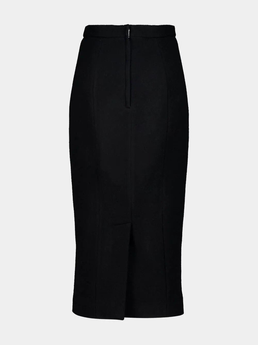 Black Wool Pencil Skirt sold by Fashion Clinic product image thumbnail 2