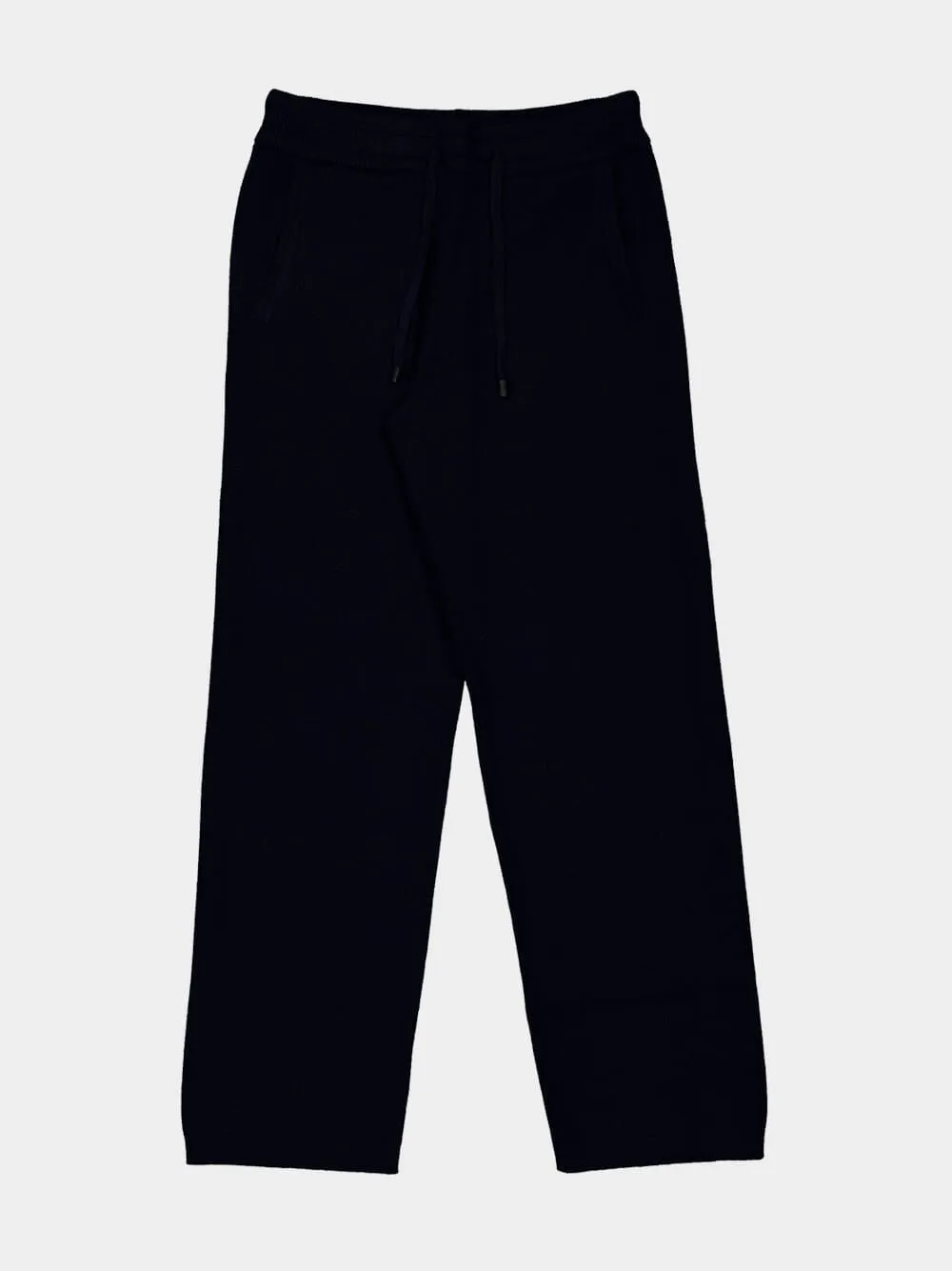 Navy Wool Straight Trousers sold by Fashion Clinic product image thumbnail 4