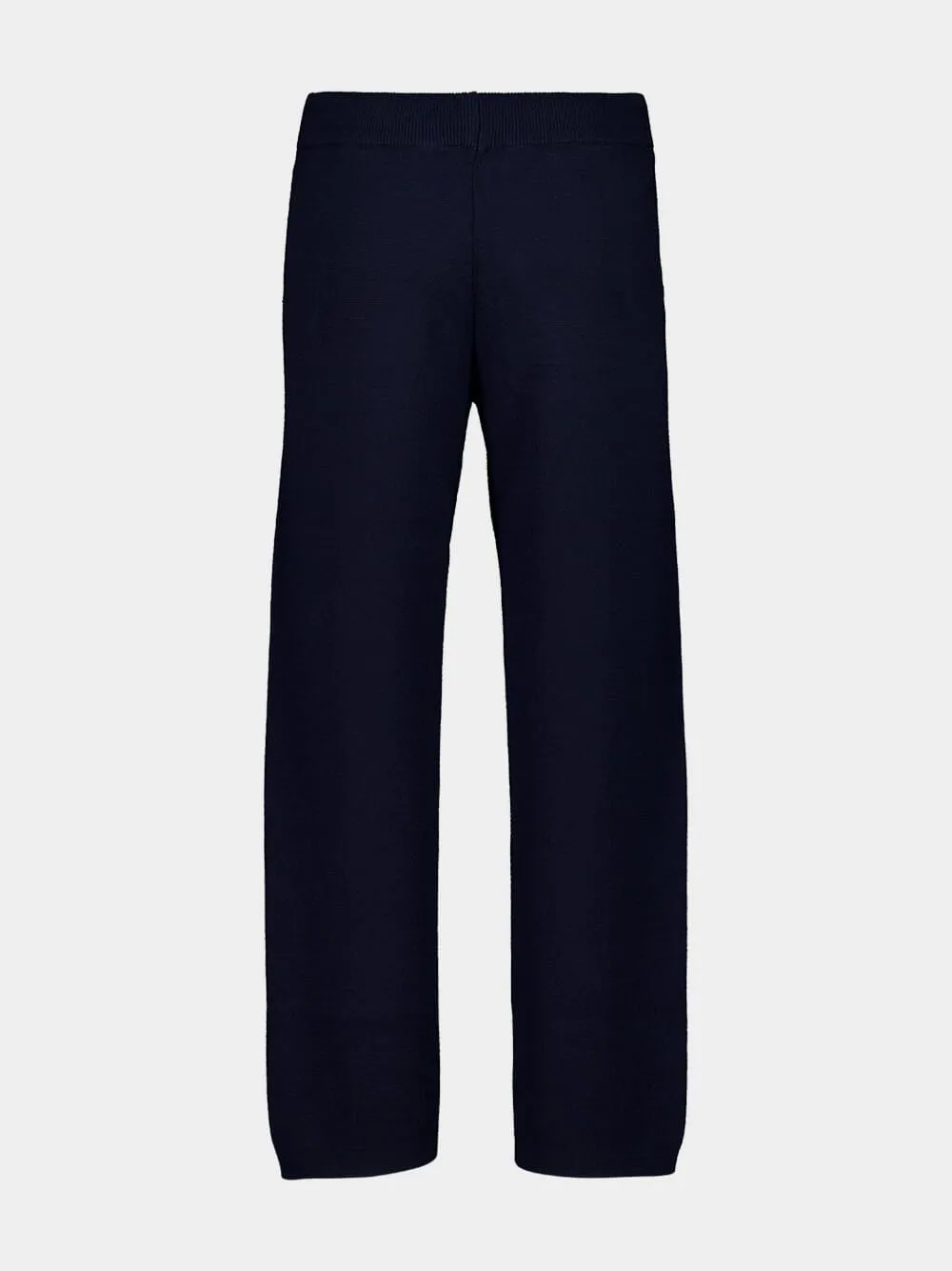 Navy Wool Straight Trousers sold by Fashion Clinic product image thumbnail 2