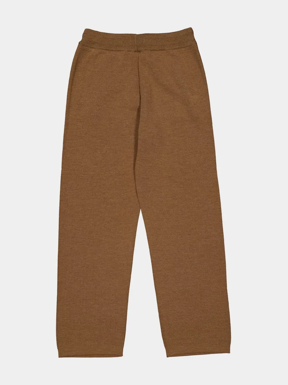 Camel Wool Straight Trousers sold by Fashion Clinic product image thumbnail 5