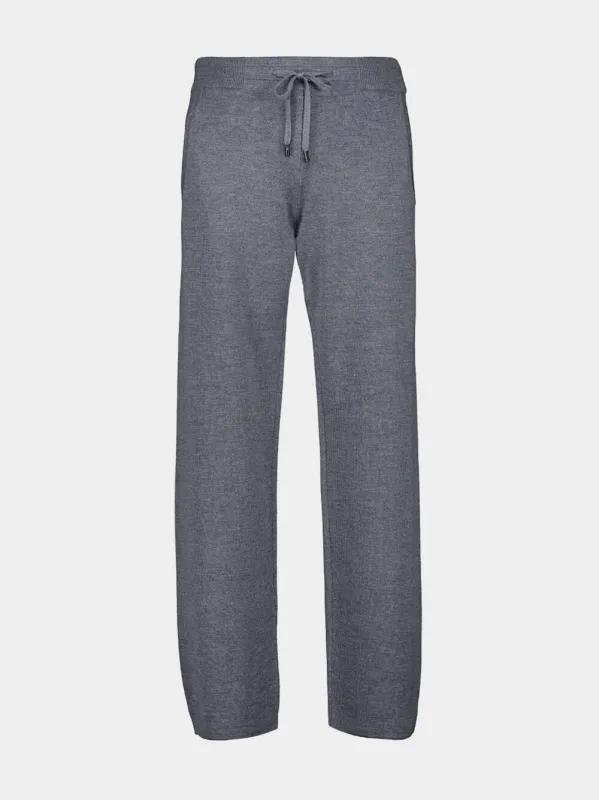 Dark Grey Wool Straight Trousers sold by Fashion Clinic