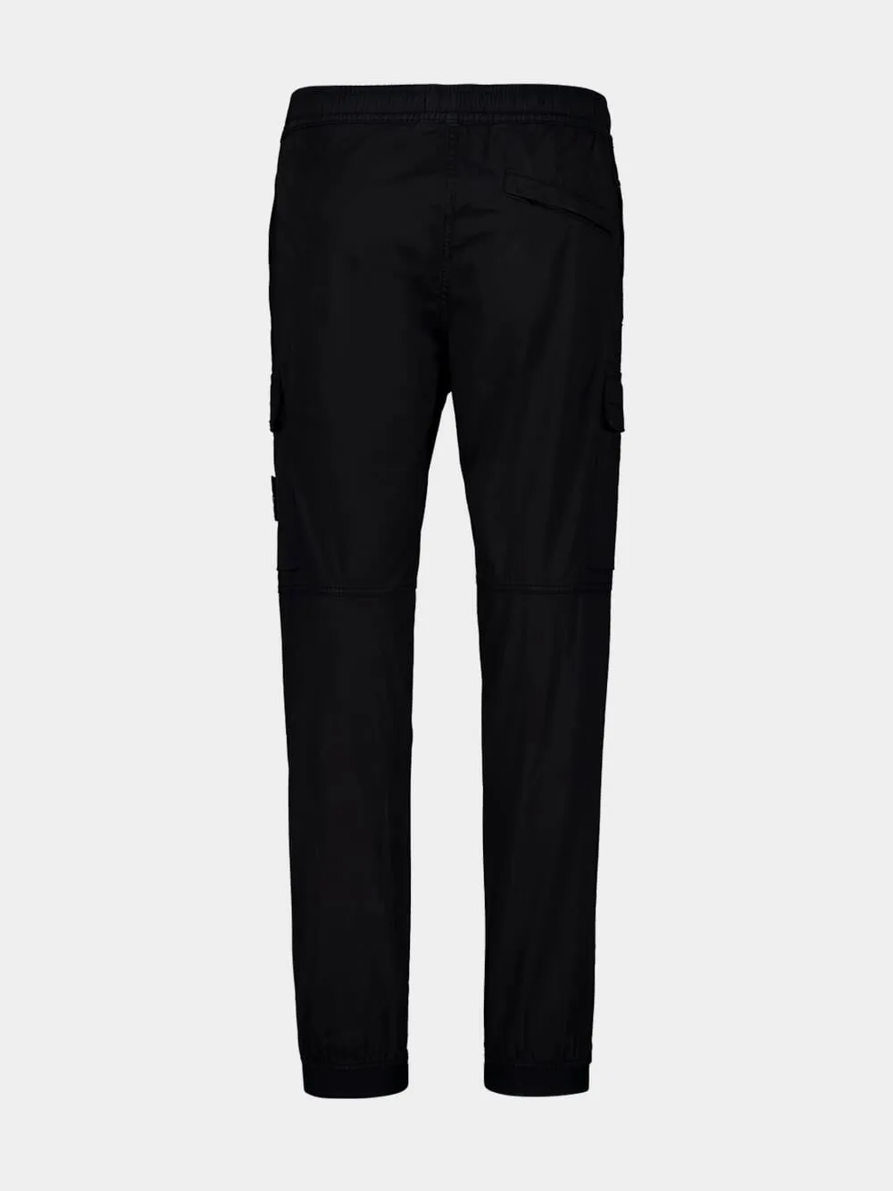 Black Supima Cotton Cargo Trousers sold by Fashion Clinic product image thumbnail 3