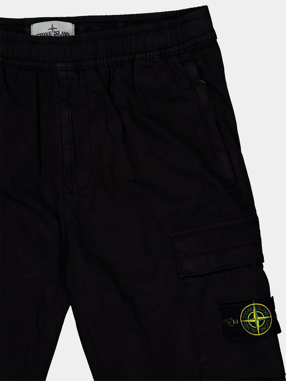 Black Supima Cotton Cargo Trousers sold by Fashion Clinic product image thumbnail 4