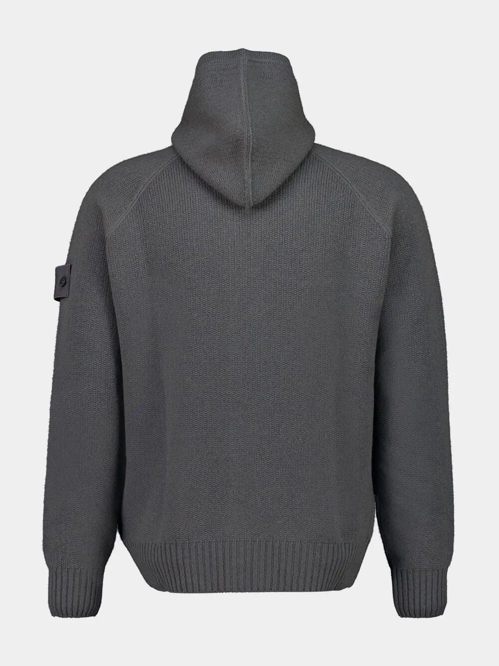 Dark Grey Cashmere Zip-Up Hooded Jumper sold by Fashion Clinic product image thumbnail 4