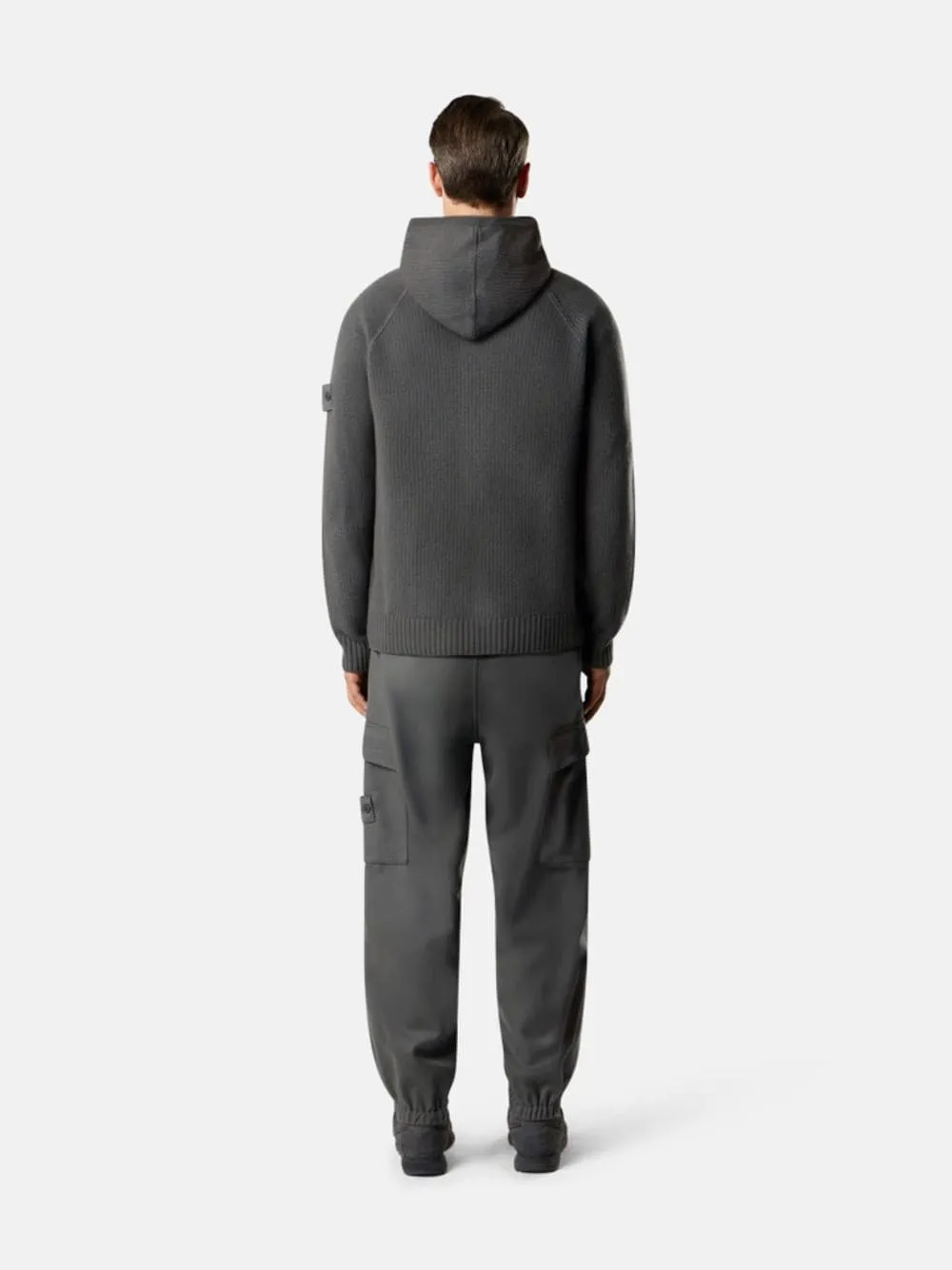 Dark Grey Cashmere Zip-Up Hooded Jumper sold by Fashion Clinic product image thumbnail 3