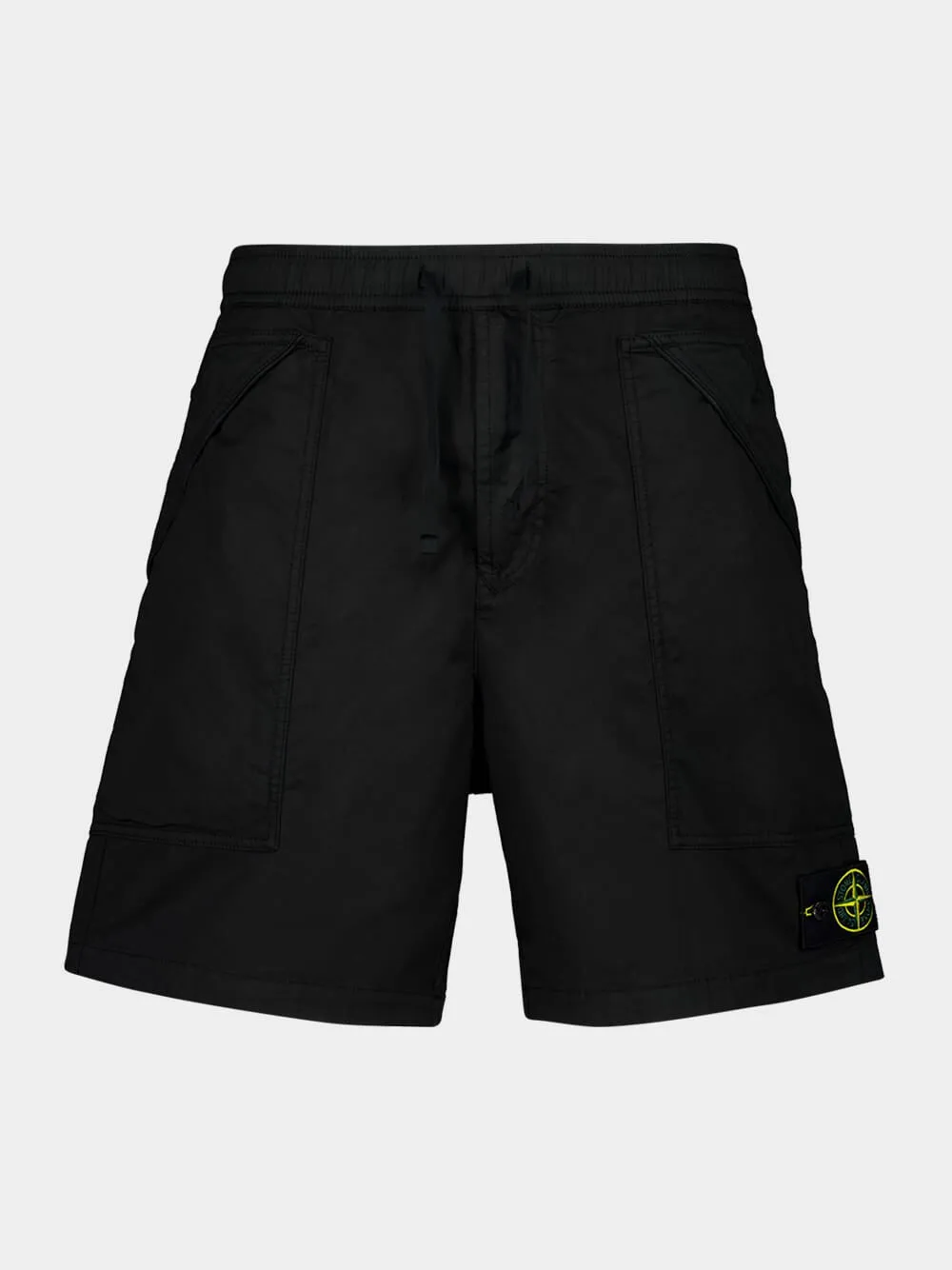 Black Regular-Fit Cotton Bermuda Shorts sold by Fashion Clinic