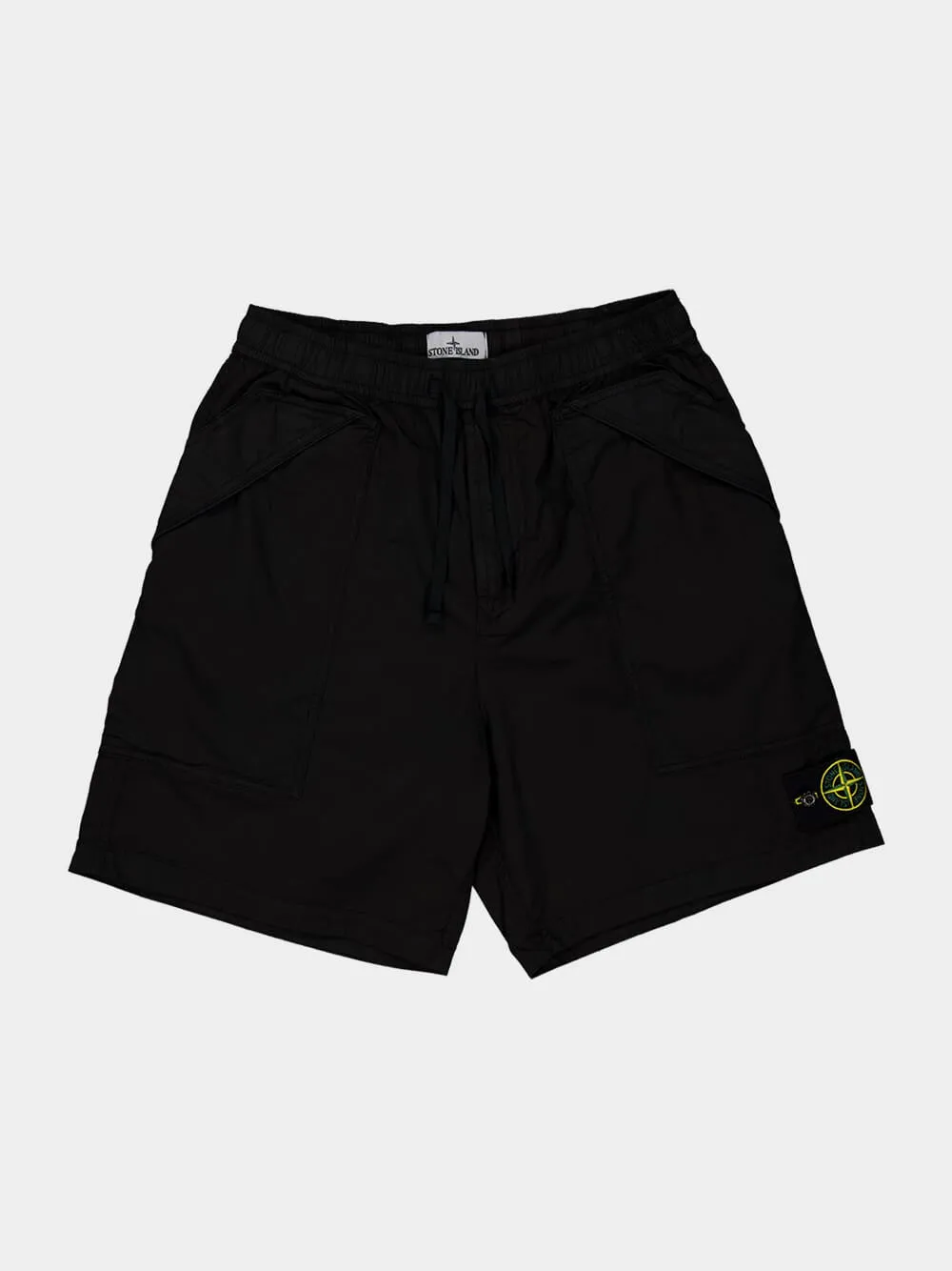 Black Regular-Fit Cotton Bermuda Shorts sold by Fashion Clinic product image thumbnail 4