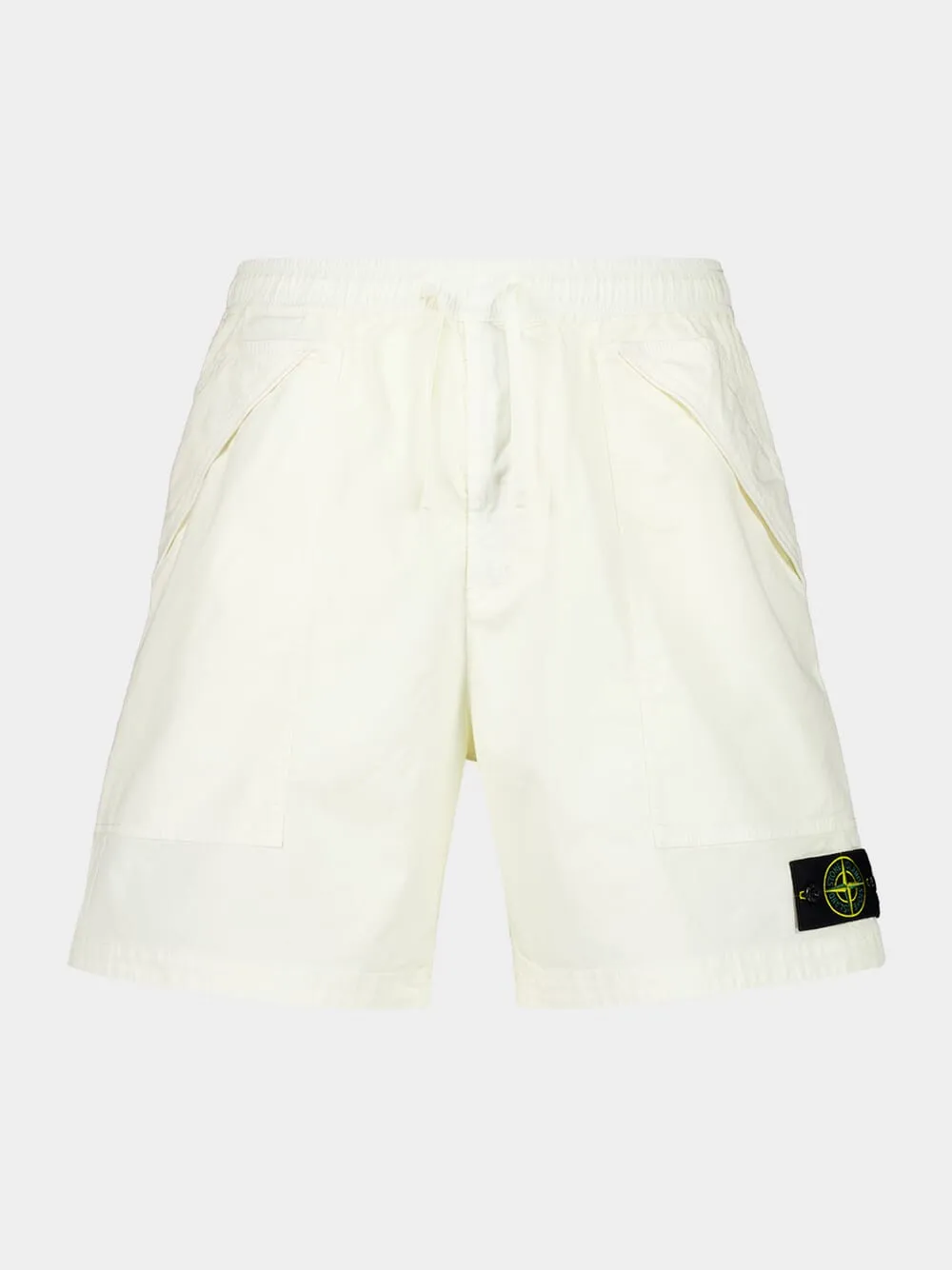 Ivory Regular-Fit Cotton Bermuda Shorts sold by Fashion Clinic
