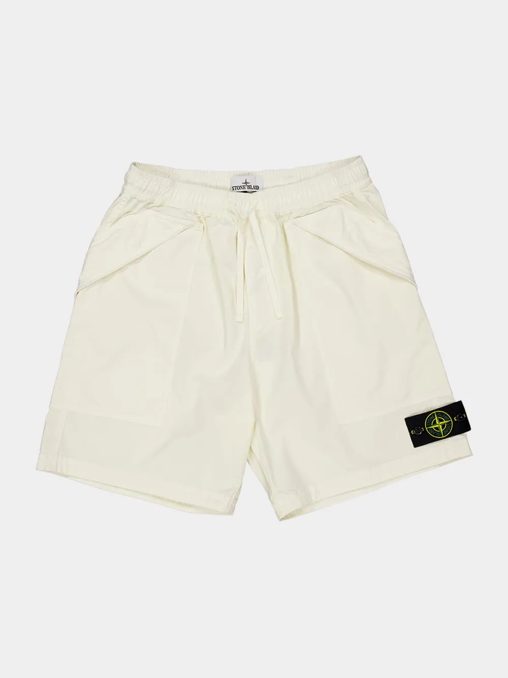 Ivory Regular-Fit Cotton Bermuda Shorts sold by Fashion Clinic product image thumbnail 4