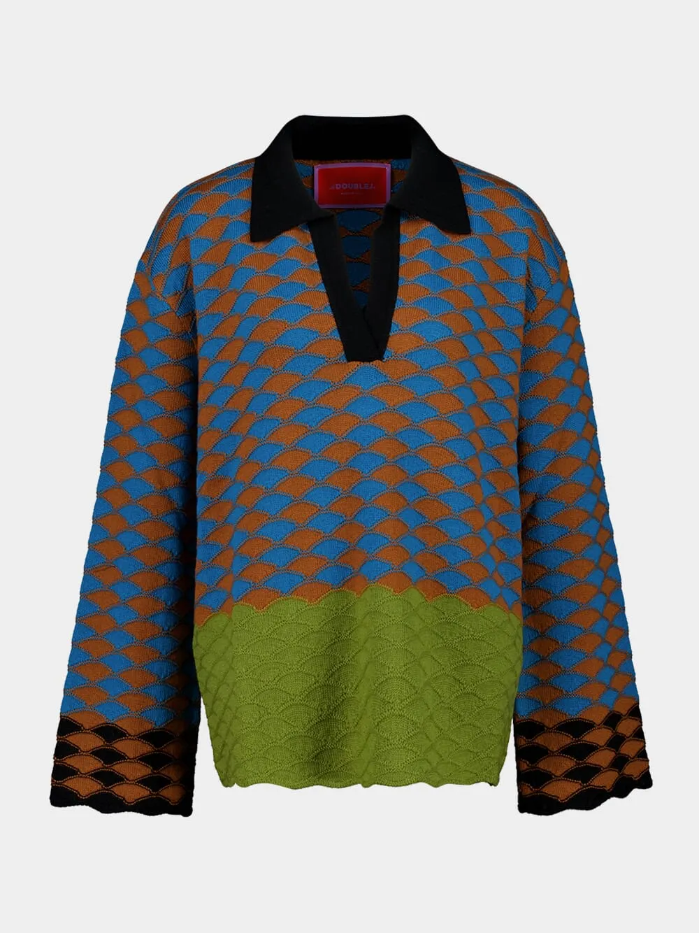 Multicolour Lounge Print Wool Jumper sold by Fashion Clinic