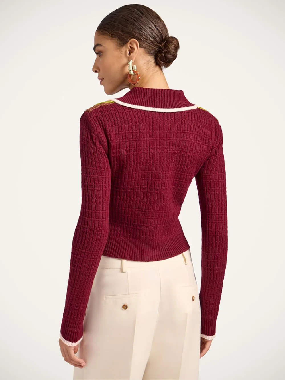 Multicolour Wool Crochet Mini Cardigan sold by Fashion Clinic product image thumbnail 3