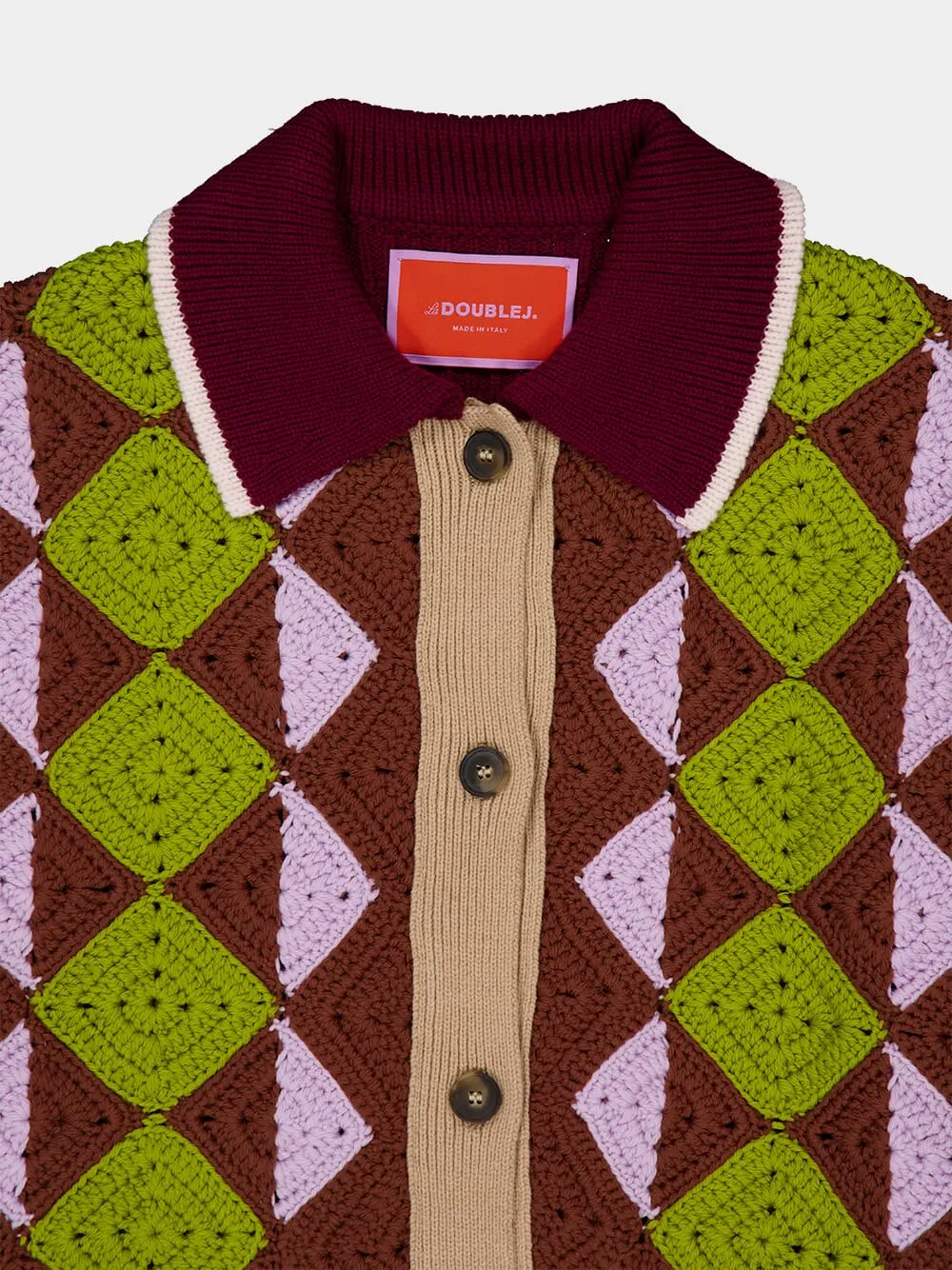 Multicolour Wool Crochet Mini Cardigan sold by Fashion Clinic product image thumbnail 4