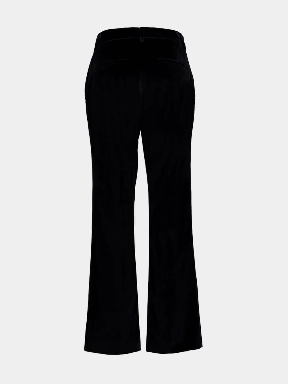 Black Cotton Straight-Fit Trousers sold by Fashion Clinic product image thumbnail 2
