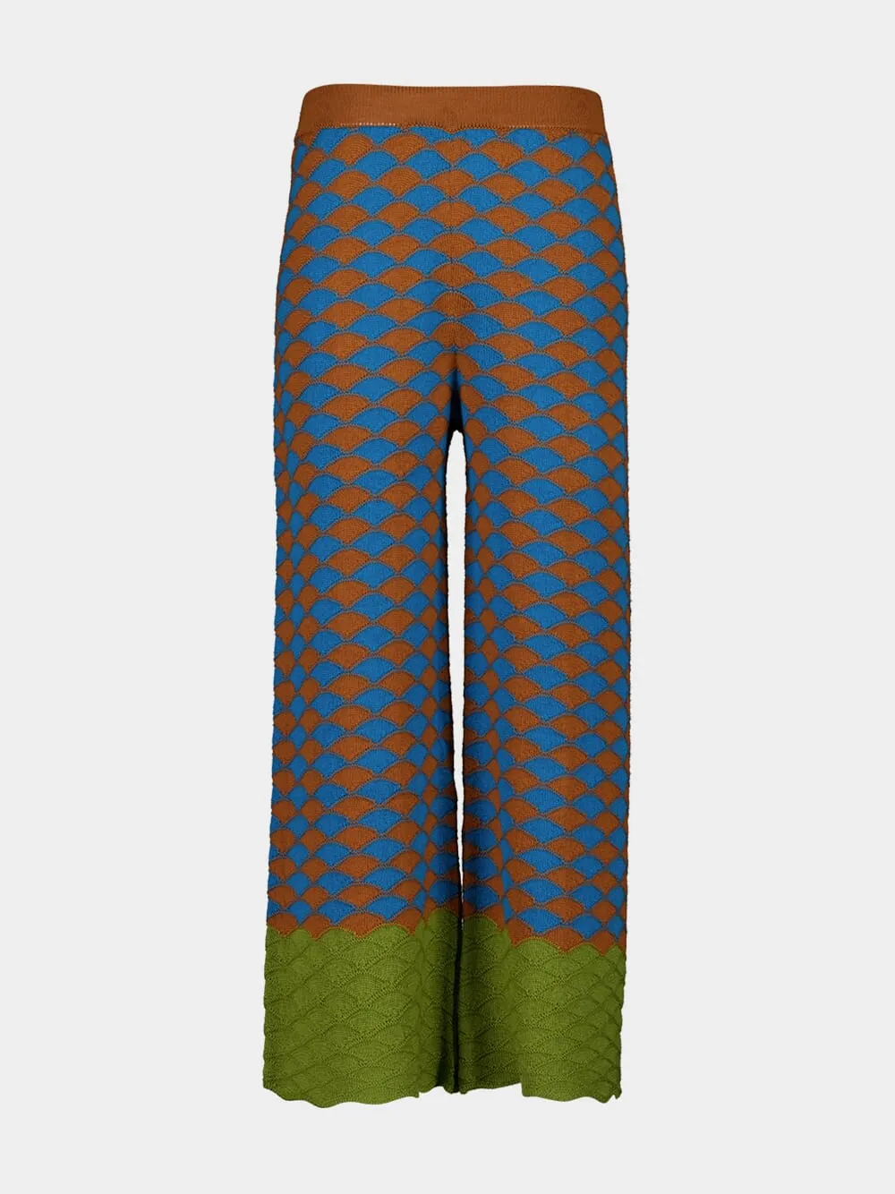 Multicolour Lounge Print Wool Trousers sold by Fashion Clinic