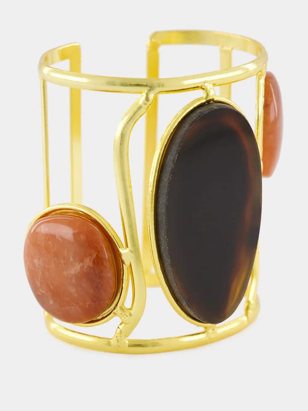 Dakota II Cuff with Agate and Jasper sold by Fashion Clinic product image thumbnail 3