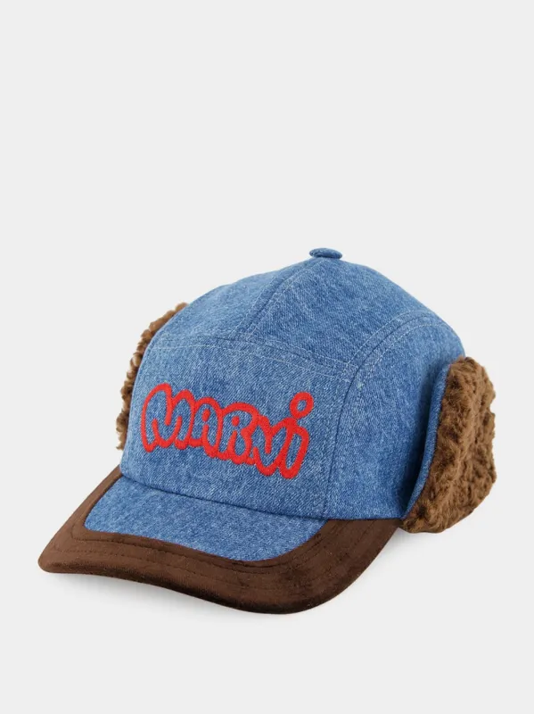 Blue Denim Aviator Baseball Cap sold by Fashion Clinic