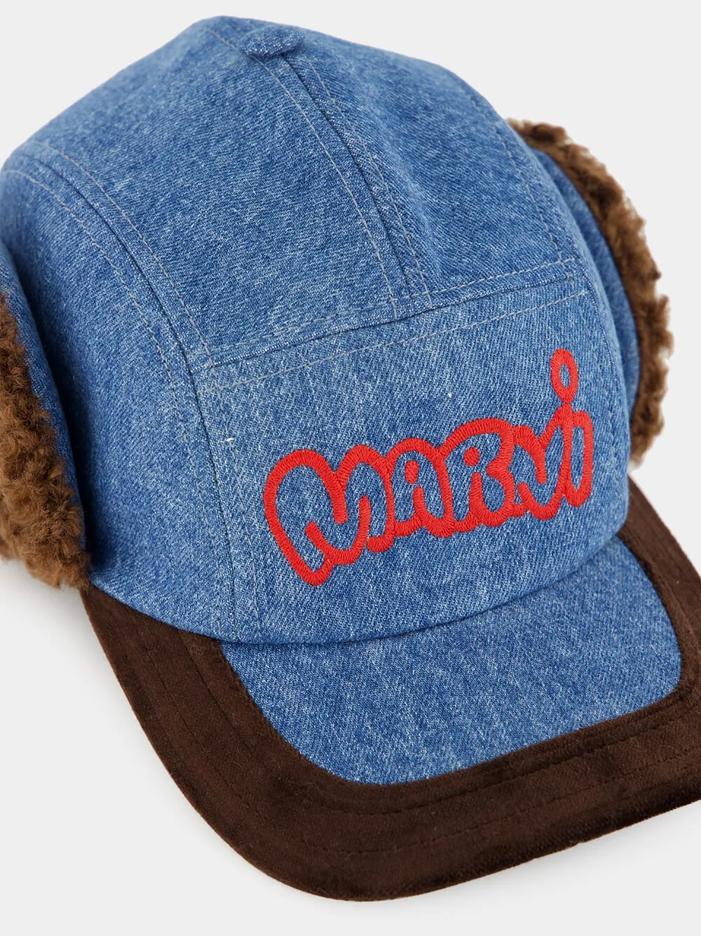 Blue Denim Aviator Baseball Cap sold by Fashion Clinic product image thumbnail 4