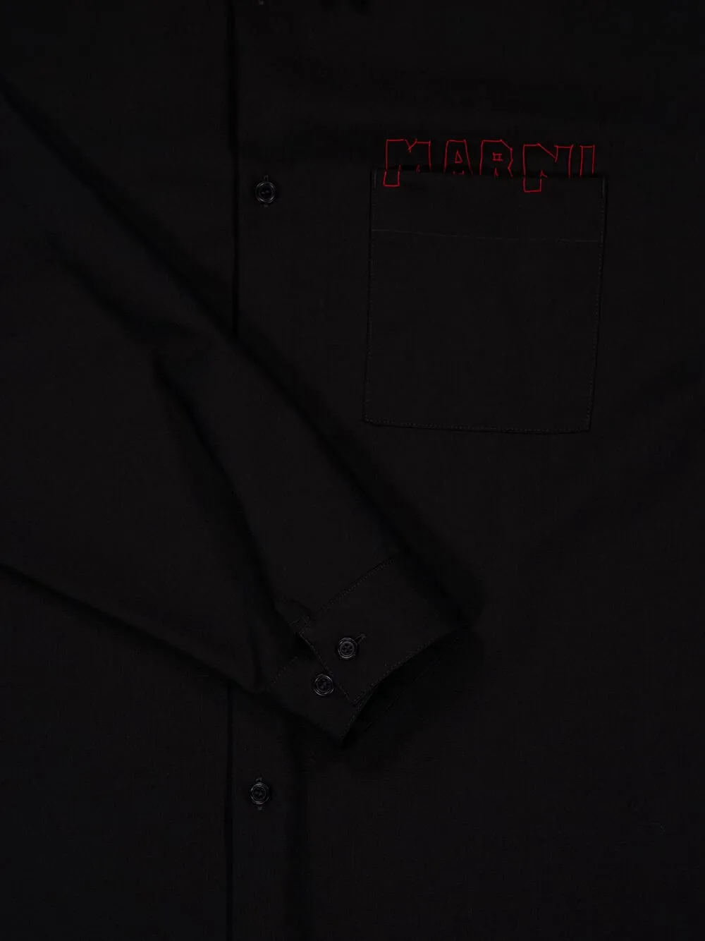 Black Wool Shirt with Logo Detail sold by Fashion Clinic product image thumbnail 4