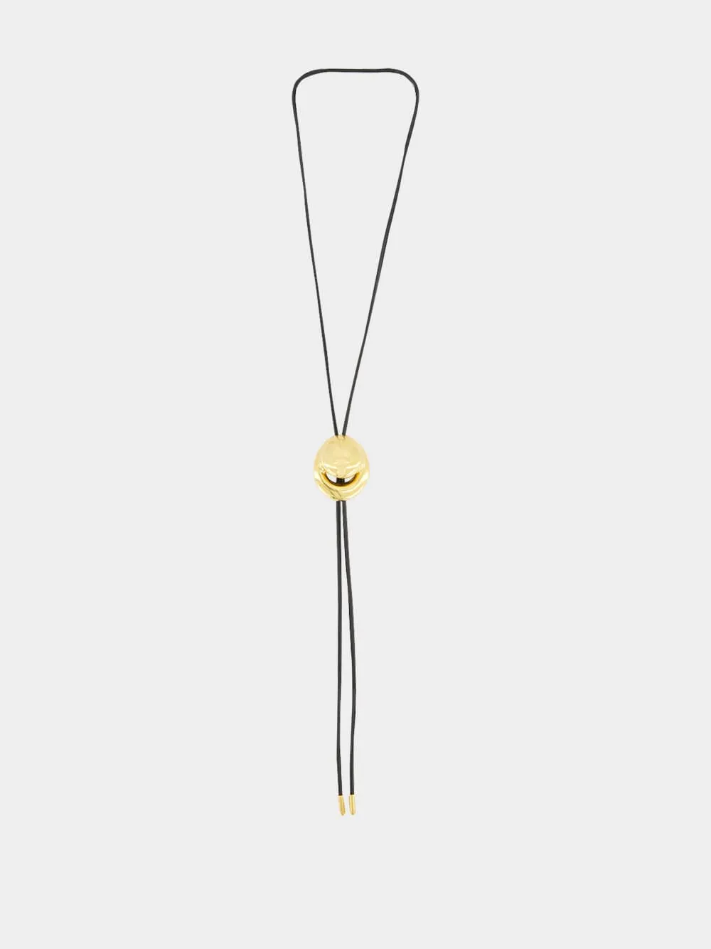 Gold Blow Up Cord Bolo Tie Necklace sold by Fashion Clinic product image thumbnail 2