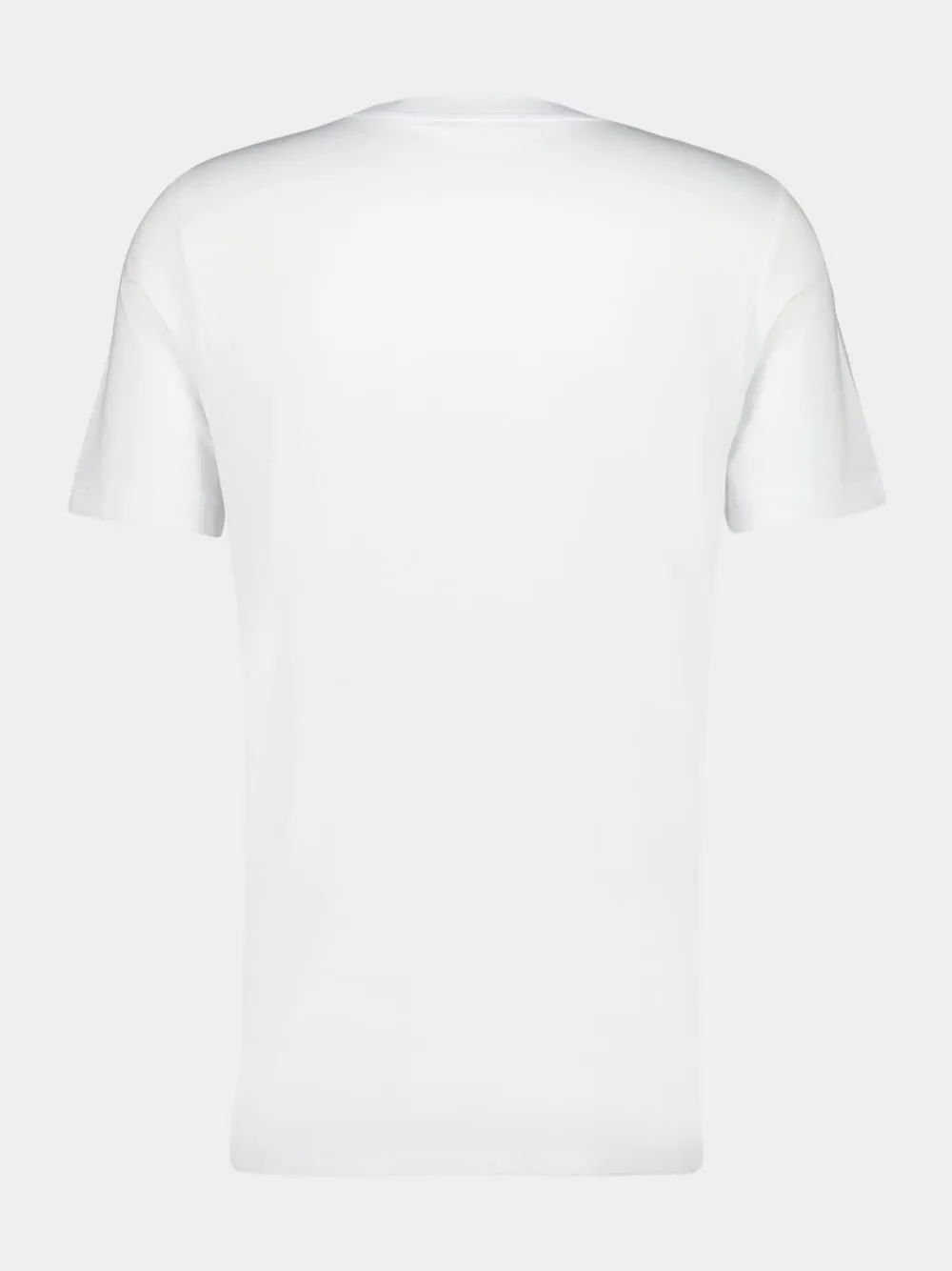 White Cotton T-Shirt with Green Logo sold by Fashion Clinic product image thumbnail 2