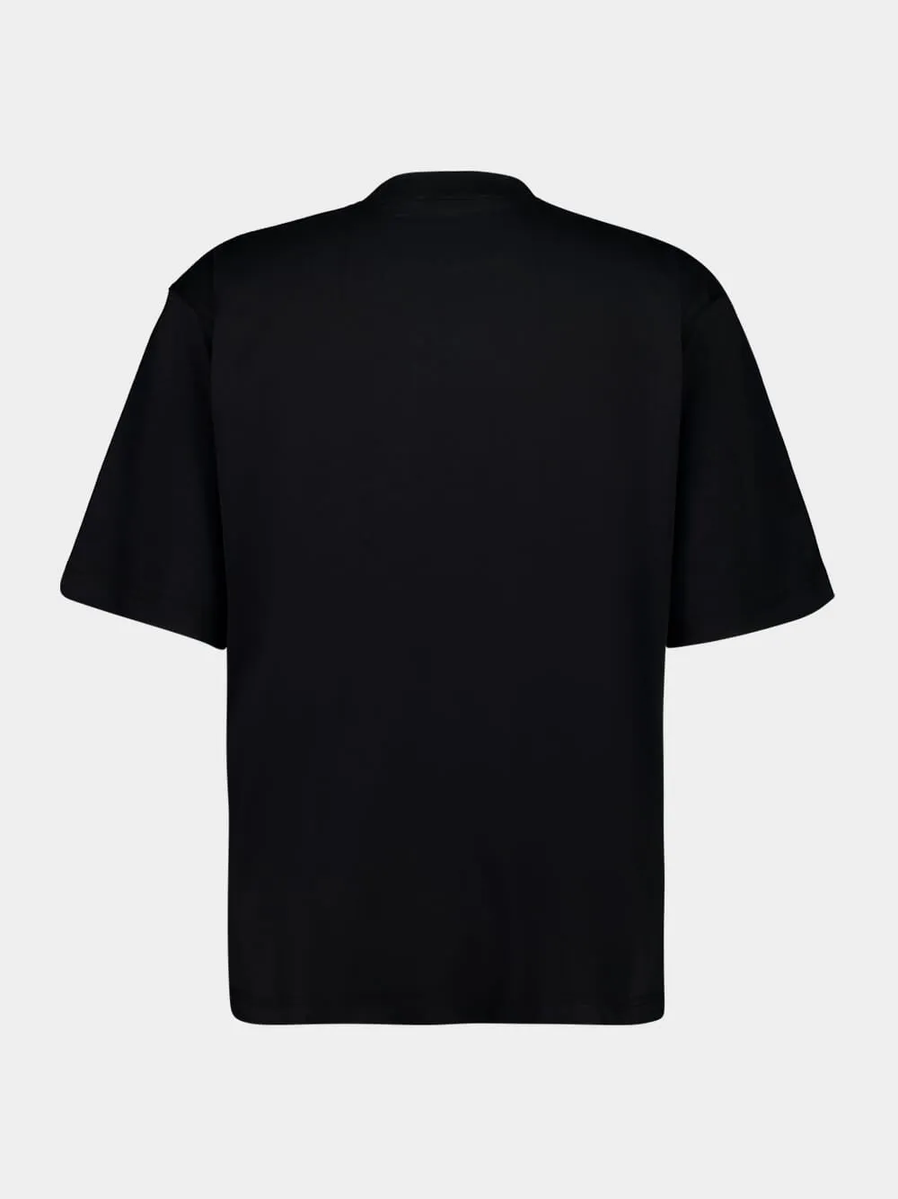 Black Cotton Red Logo T-Shirt sold by Fashion Clinic product image thumbnail 2