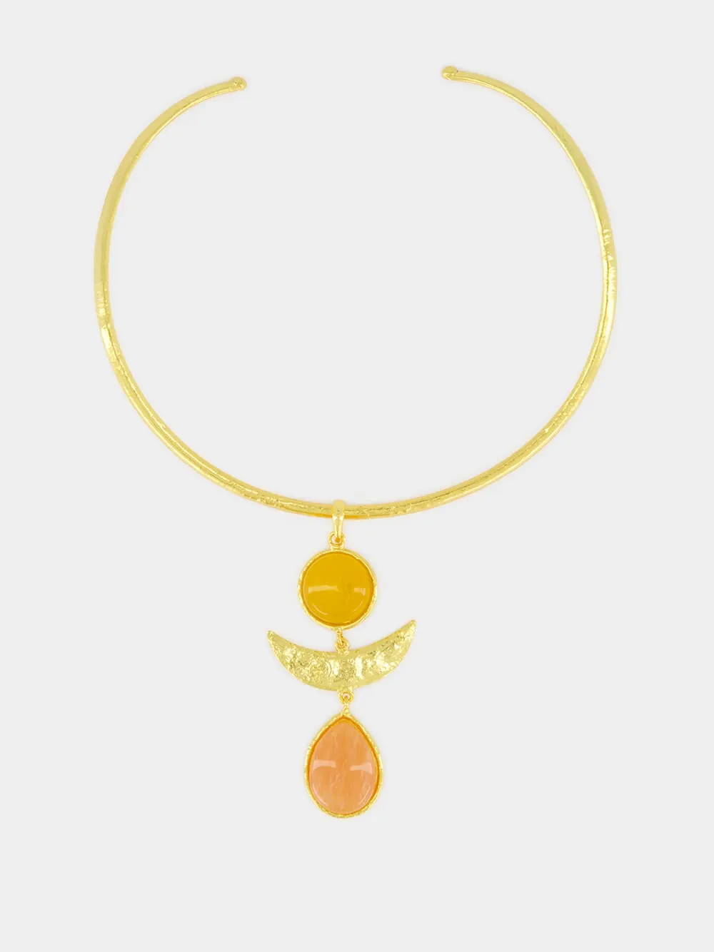 Sunset Necklace with Yellow Onyx sold by Fashion Clinic