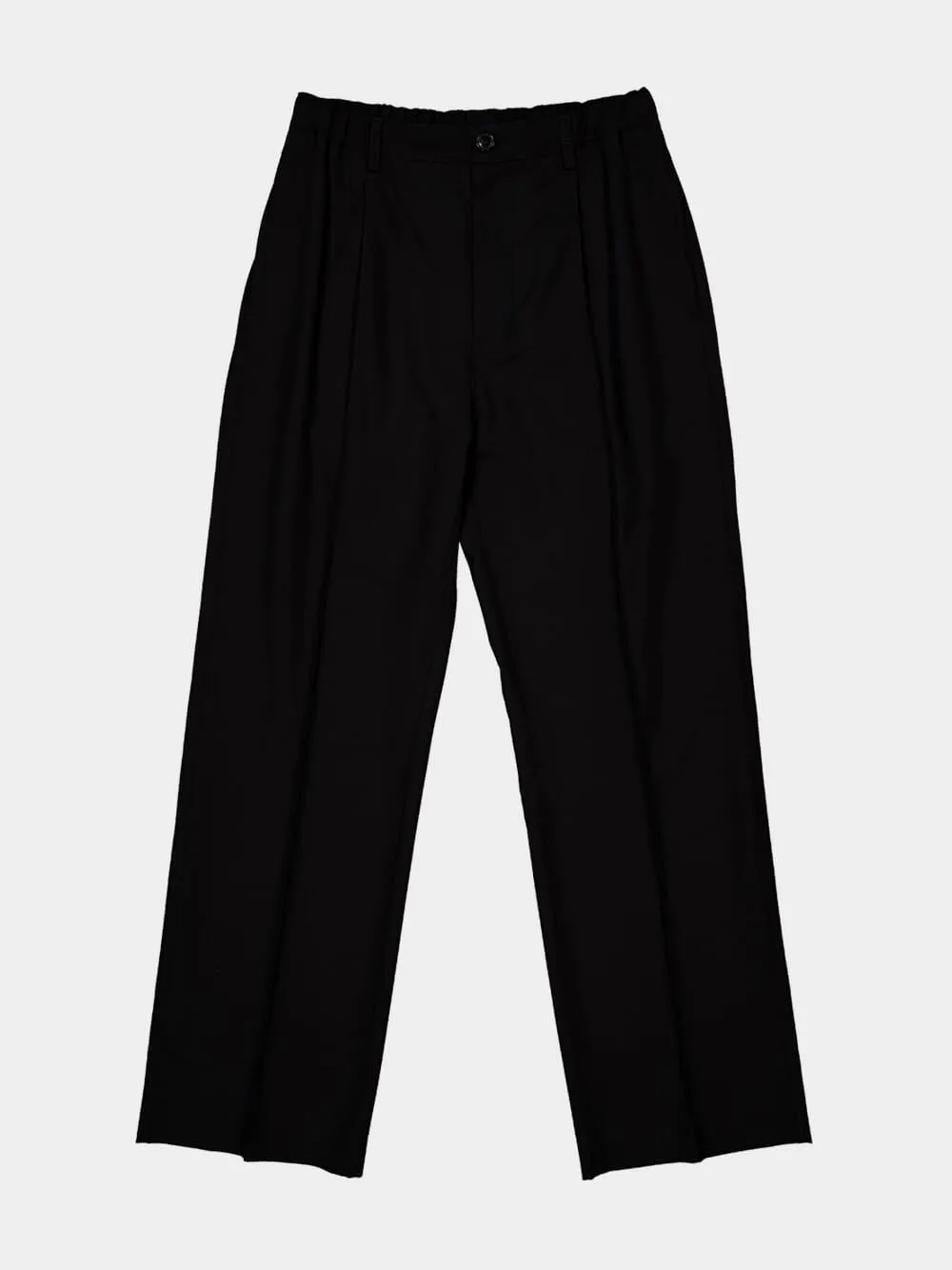 Black Wool Tailored Trousers sold by Fashion Clinic product image thumbnail 5