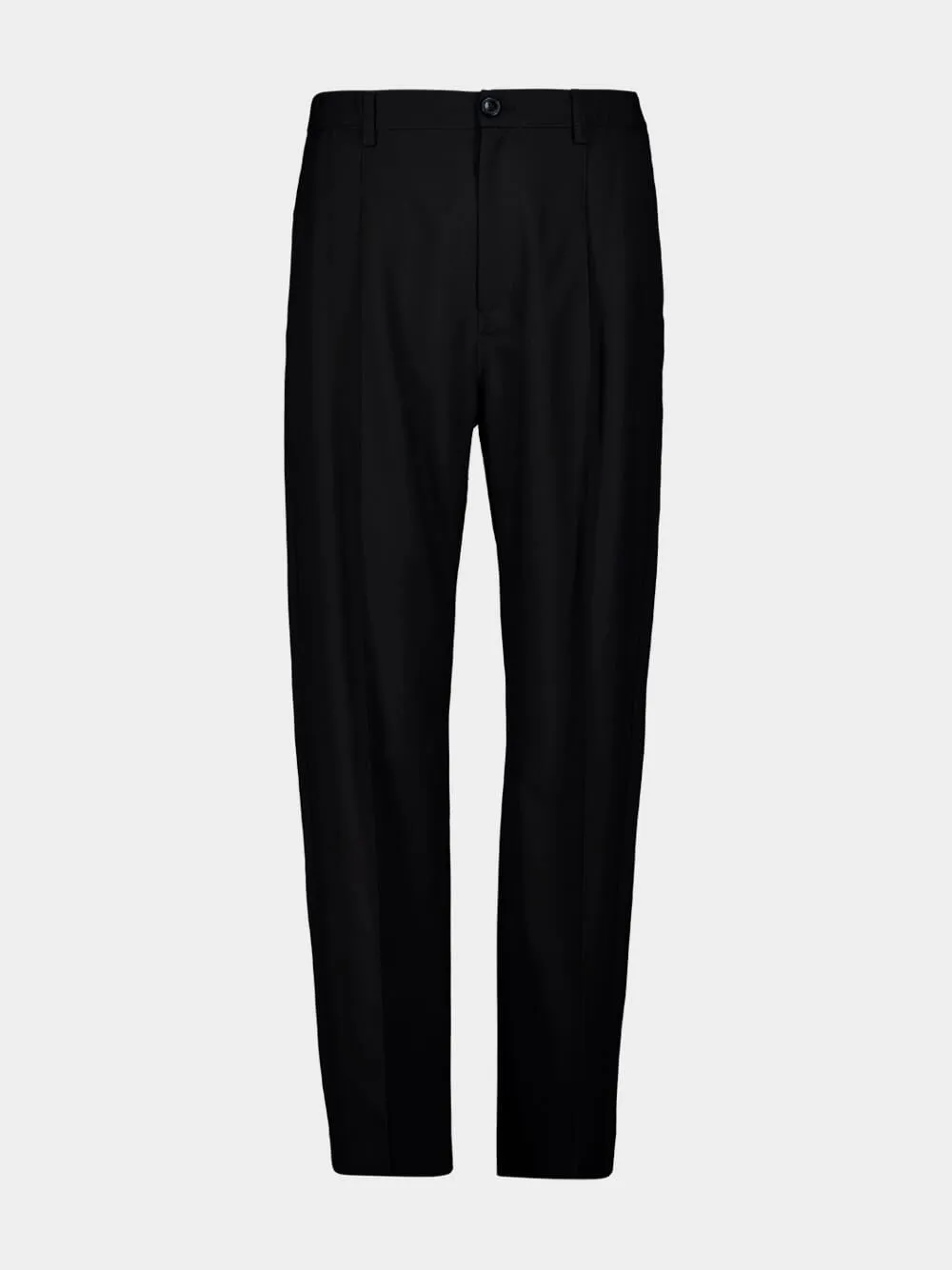 Black Wool Tailored Trousers sold by Fashion Clinic