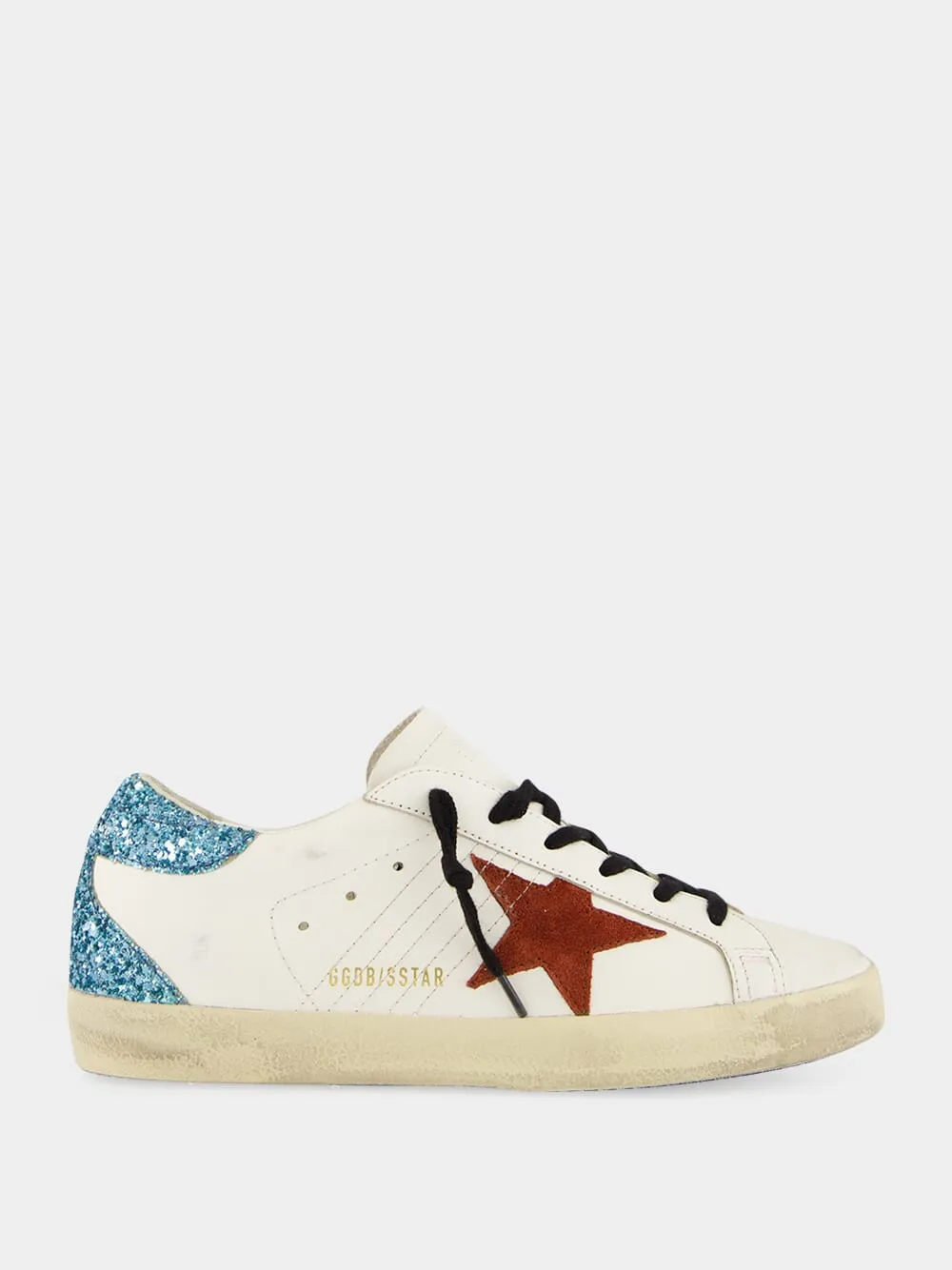 Super-Star Sneakers with Glitter and Suede sold by Fashion Clinic