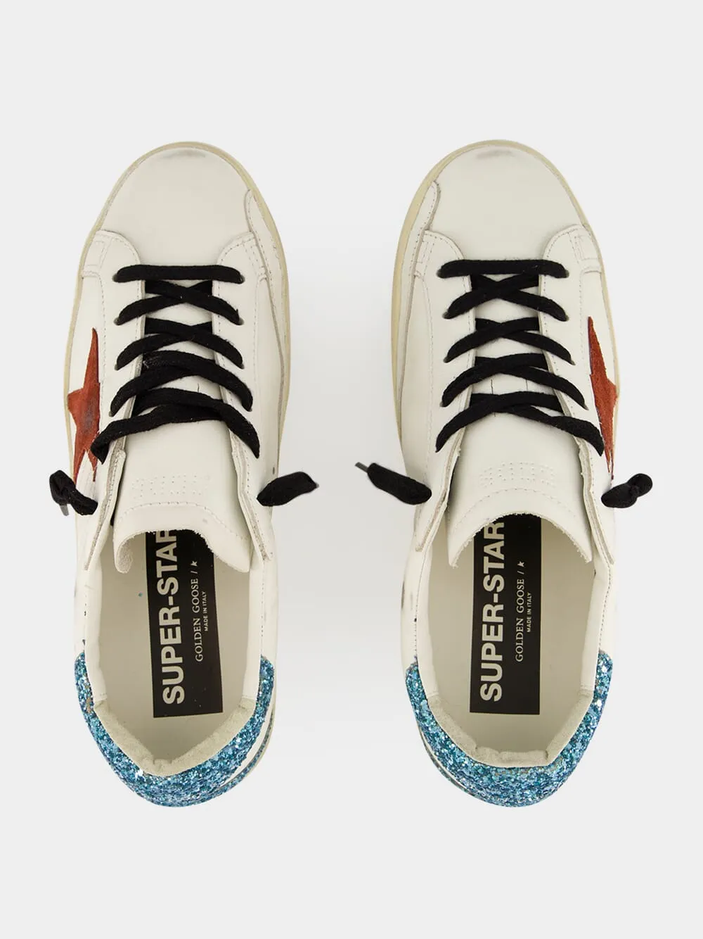 Super-Star Sneakers with Glitter and Suede sold by Fashion Clinic product image thumbnail 4