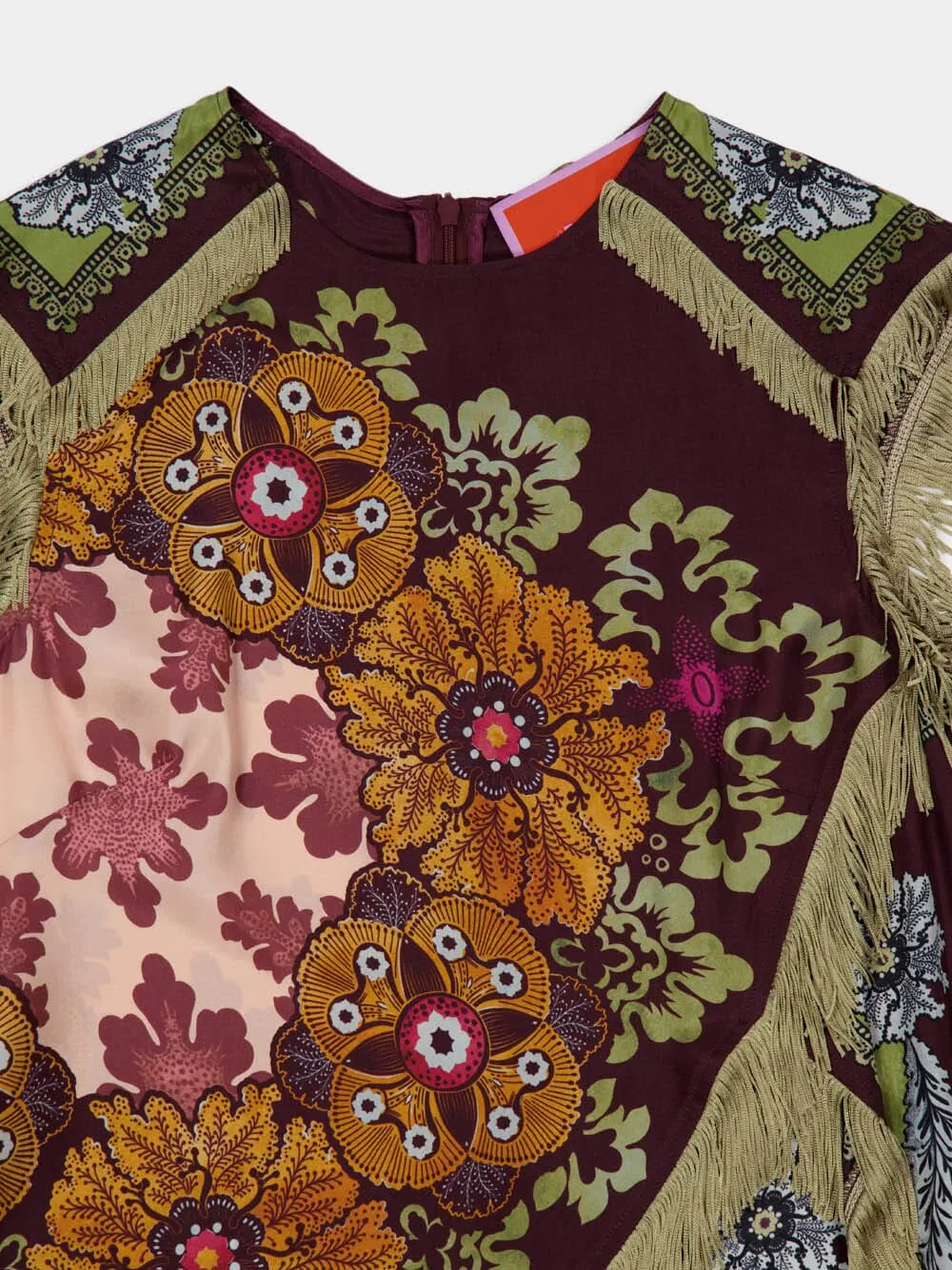 Bounty Placée Scarf Top in Burgundy Silk Voile sold by Fashion Clinic product image thumbnail 5