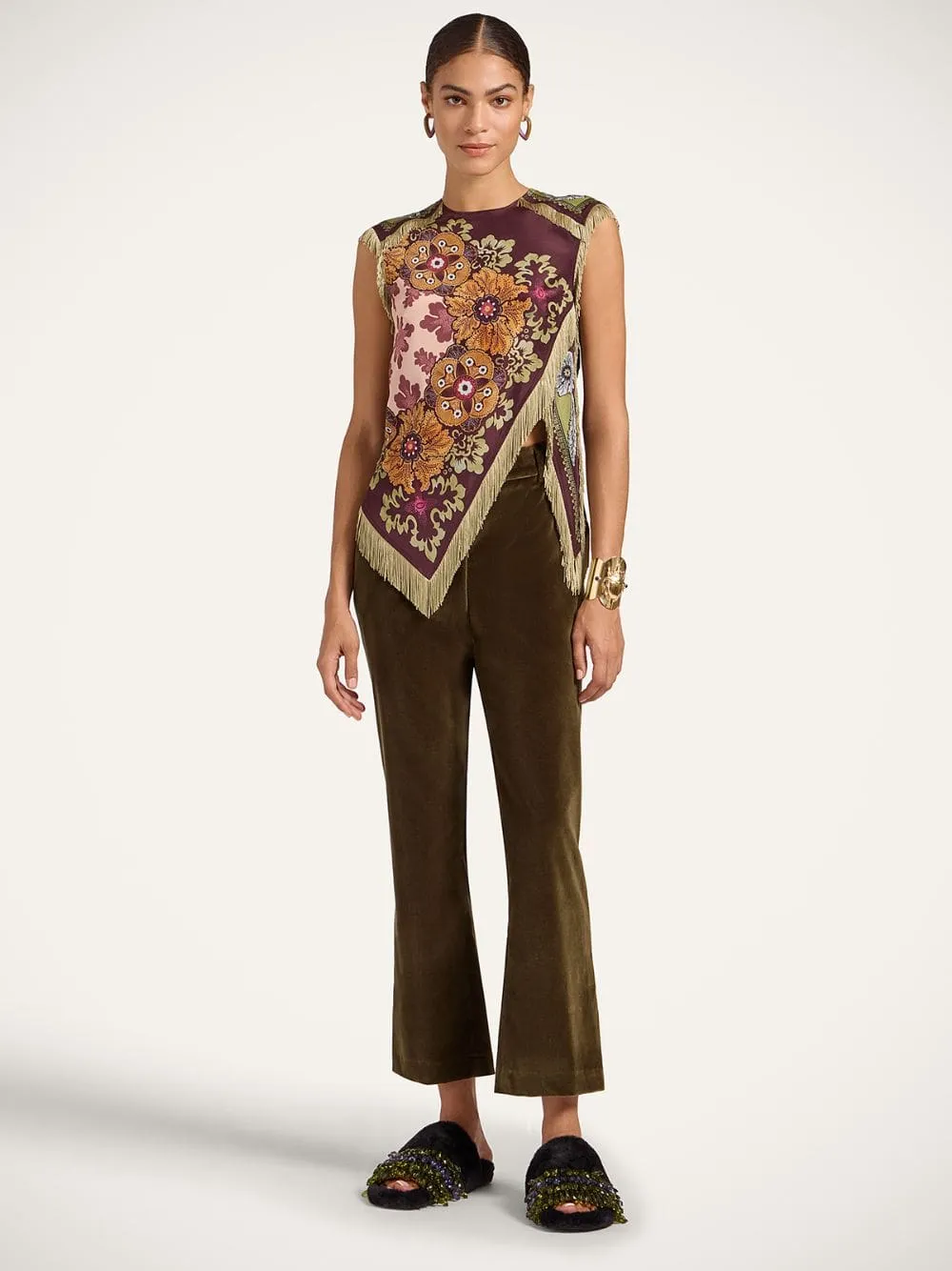 Bounty Placée Scarf Top in Burgundy Silk Voile sold by Fashion Clinic product image thumbnail 2