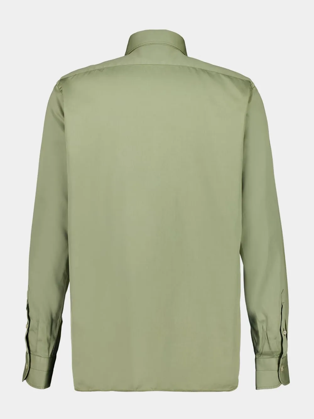 Green Regular Fit Shirt in Cotton Blend sold by Fashion Clinic product image thumbnail 2