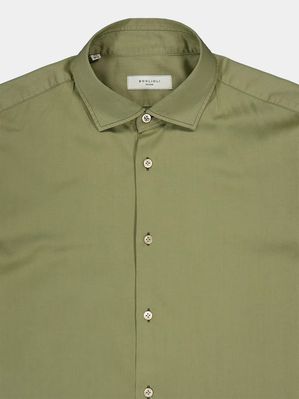 Green Regular Fit Shirt in Cotton Blend sold by Fashion Clinic product image thumbnail 3