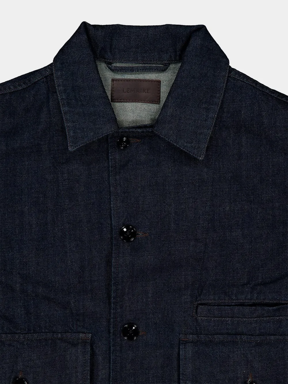 Indigo Denim Jacket Boxy Cotton sold by Fashion Clinic product image thumbnail 3