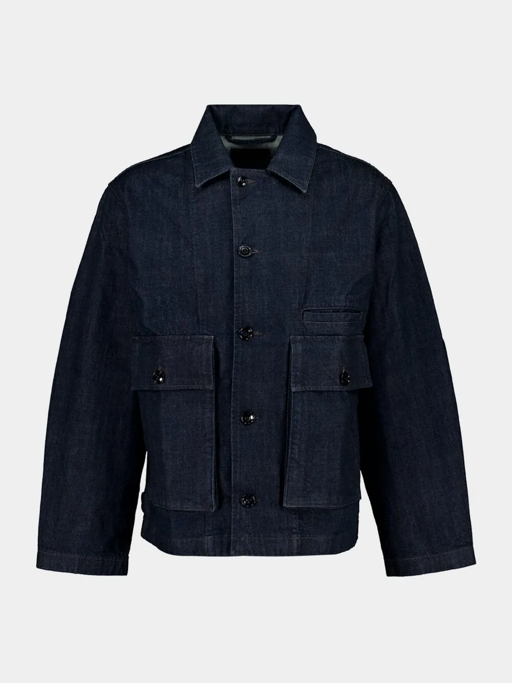 Indigo Denim Jacket Boxy Cotton sold by Fashion Clinic