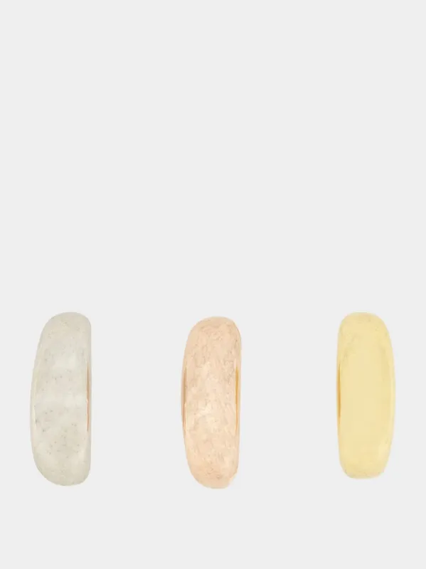 Multicolour Small Half Moon Hoops sold by Fashion Clinic