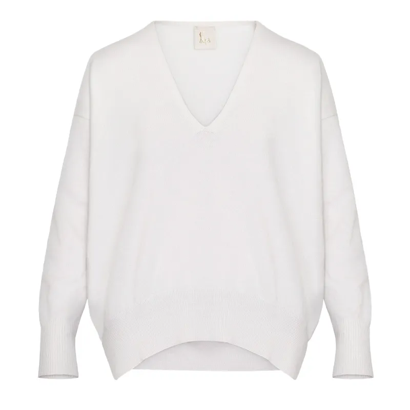 V-Neck Off-White Cashmere Sweater sold by Fashion Clinic