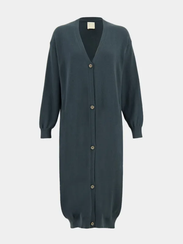 Long Dark Green Cashmere Cardigan sold by Fashion Clinic