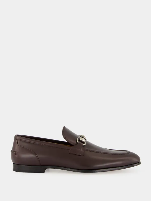 Dark Brown Jordaan Leather Loafer sold by Fashion Clinic