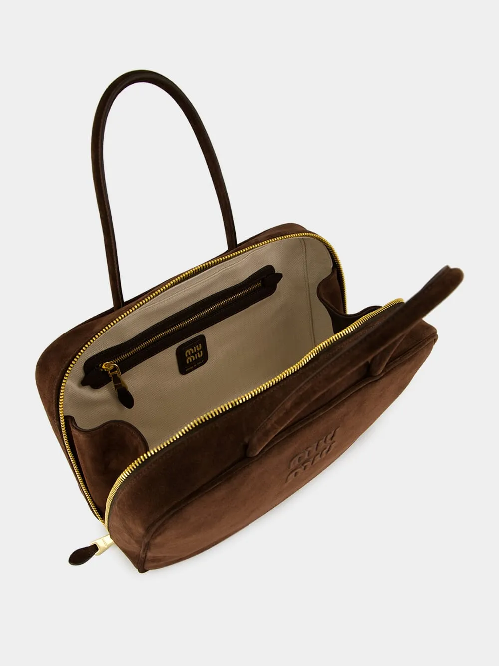 Dark Brown Suede Beau Bag sold by Fashion Clinic product image thumbnail 5