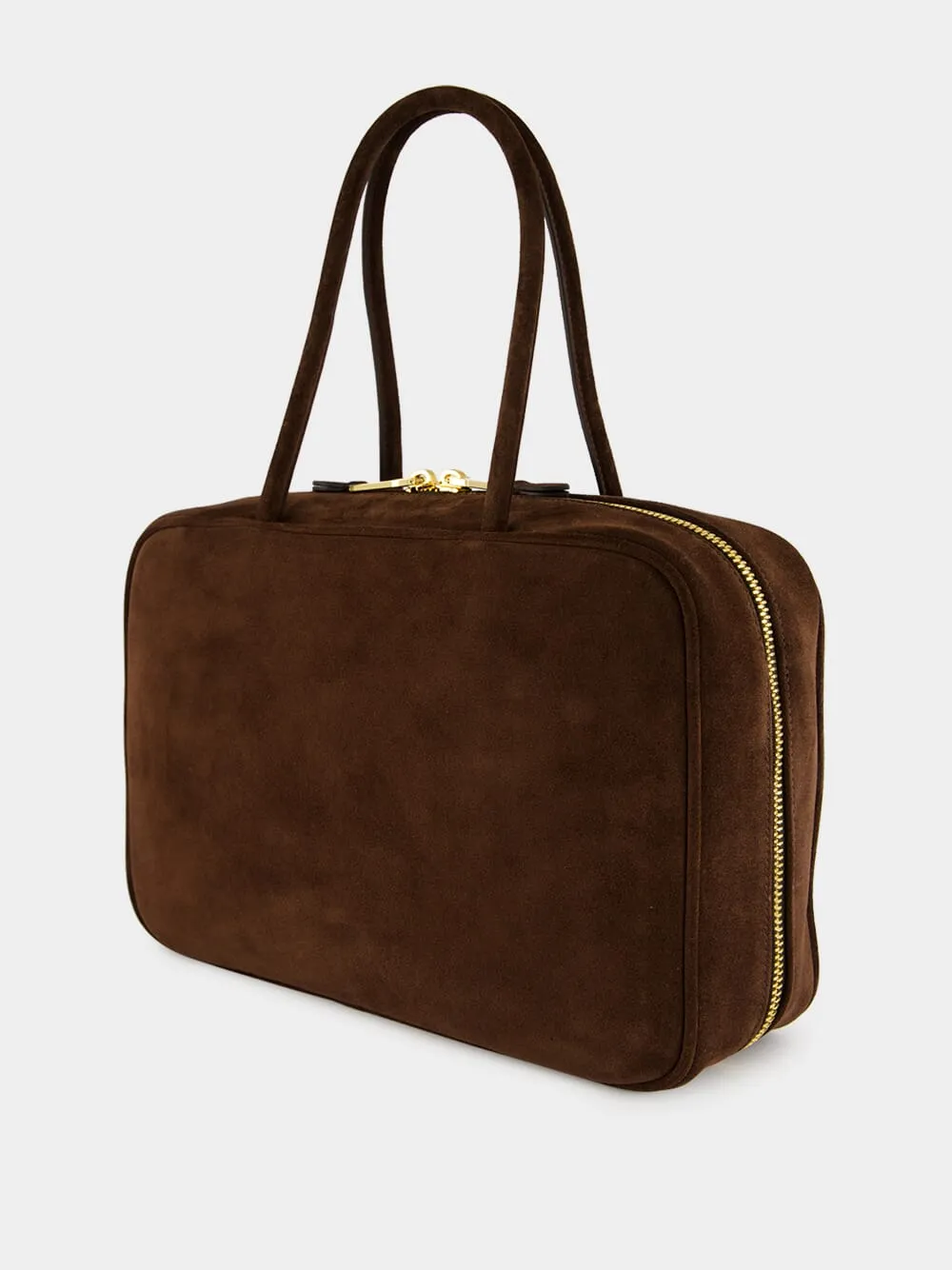 Dark Brown Suede Beau Bag sold by Fashion Clinic product image thumbnail 4