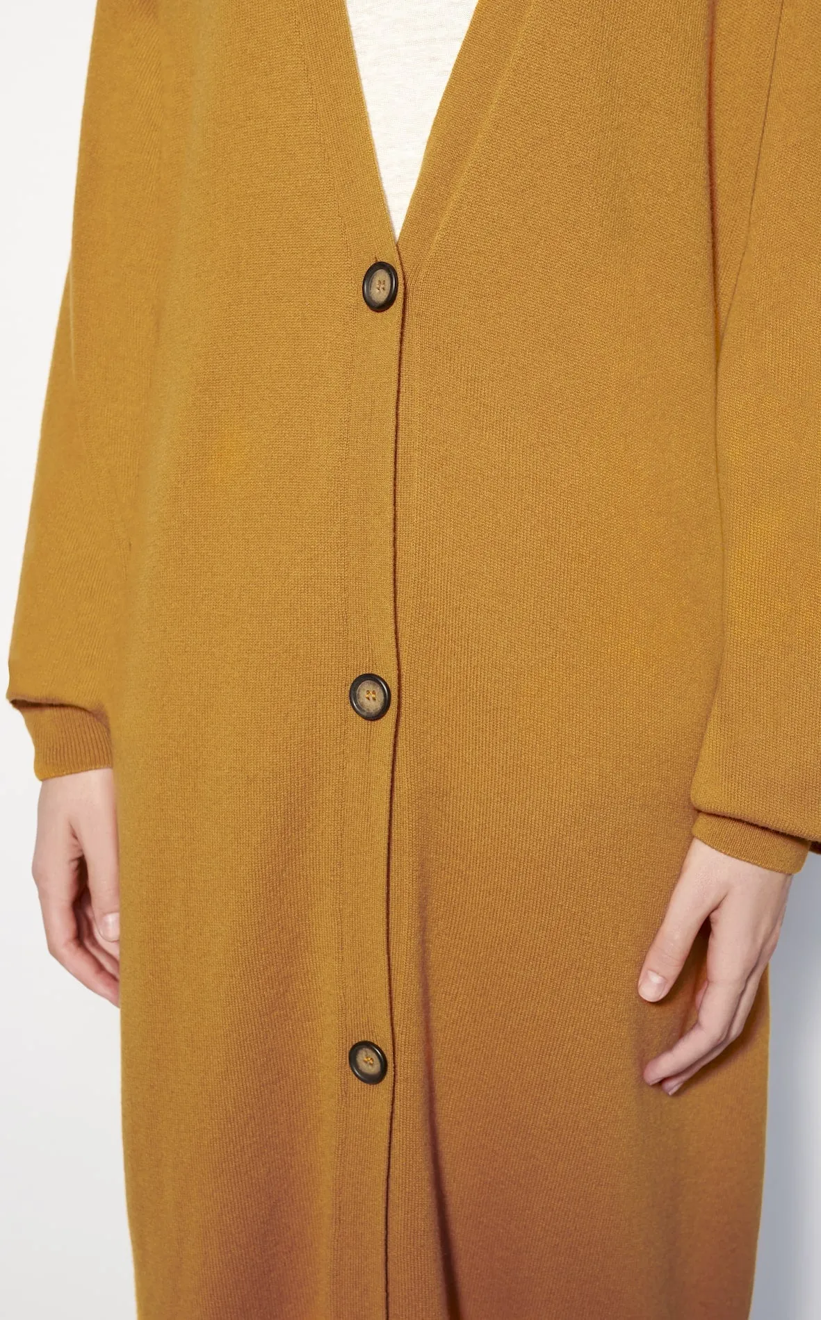 Long Mustard Cashmere Cardigan sold by Fashion Clinic product image thumbnail 3