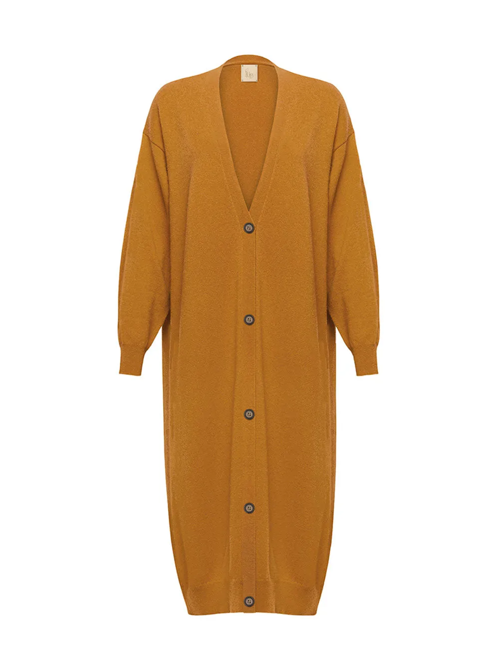 Long Mustard Cashmere Cardigan sold by Fashion Clinic product image thumbnail 5