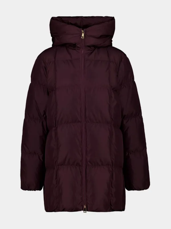 Burgundy Darbon Puffer Jacket sold by Fashion Clinic