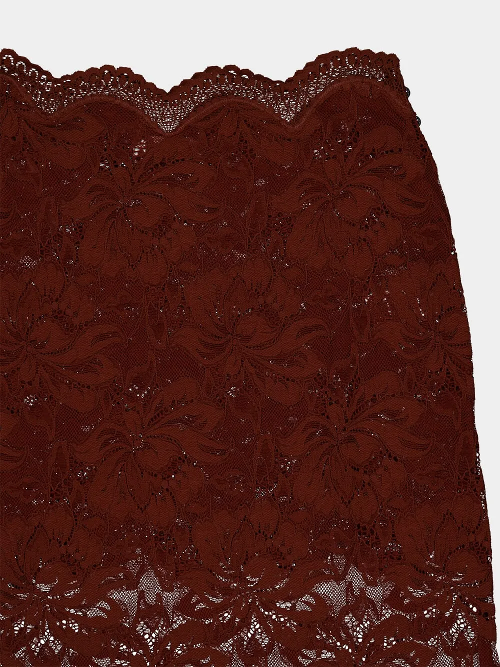 Cinnamon Brown Lace Midi Skirt sold by Fashion Clinic product image thumbnail 3